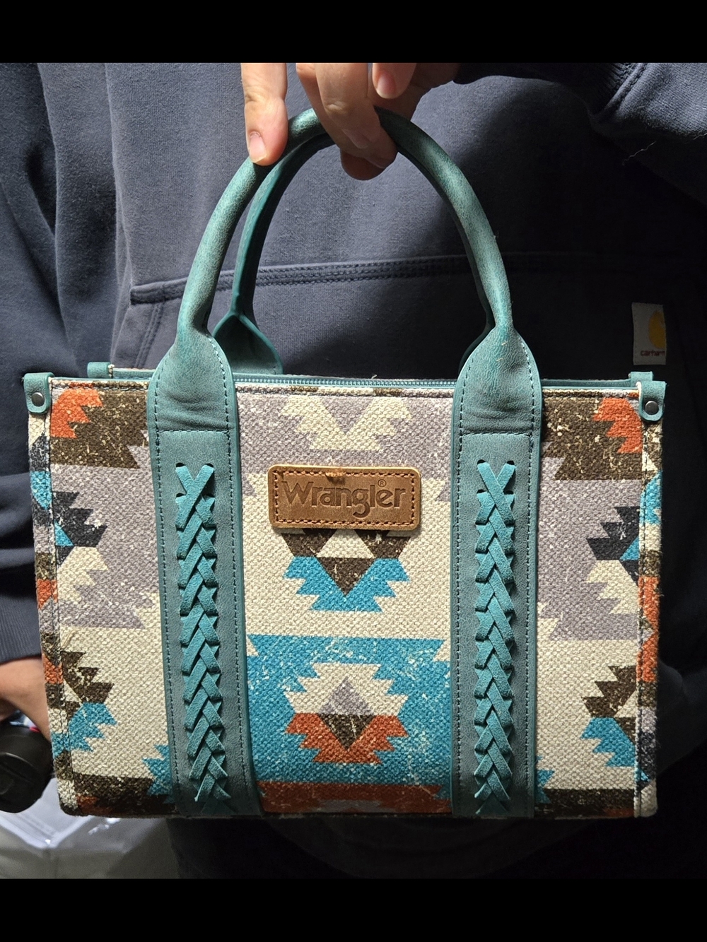 Wrangler Turquoise Aztec Pattern Handbag And Wallet